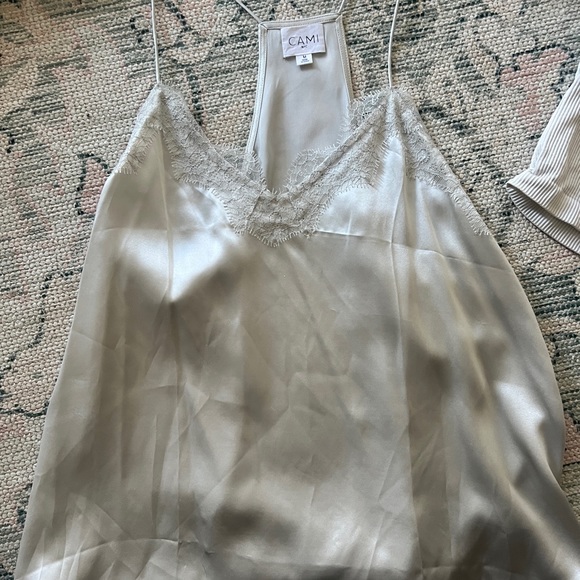 The Racer Silk Charmeuse Camisole - Picture 2 of 3